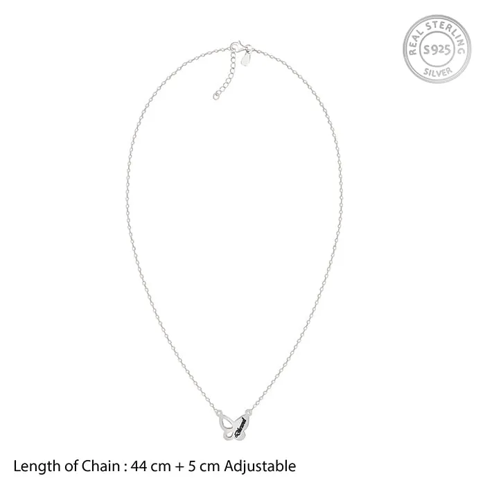 Silver Personalised Butterfly Necklace Giva