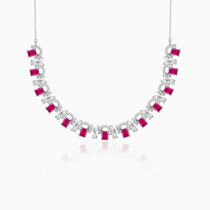 Silver Pink Blush Necklace Giva