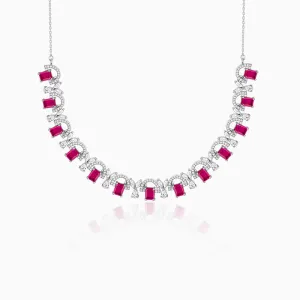 Silver Pink Blush Necklace Giva