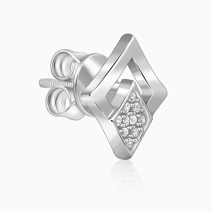 Silver Radiant Rhombus Earrings Giva