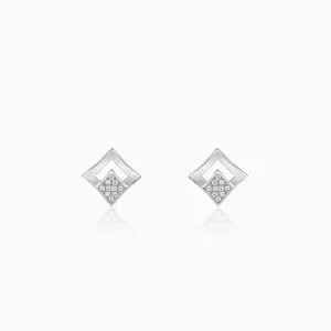 Silver Radiant Rhombus Earrings Giva