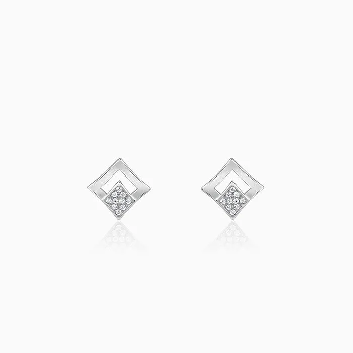 Silver Radiant Rhombus Earrings Giva
