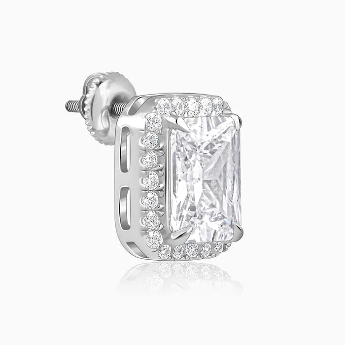 Silver Radiant Square Earrrings Giva