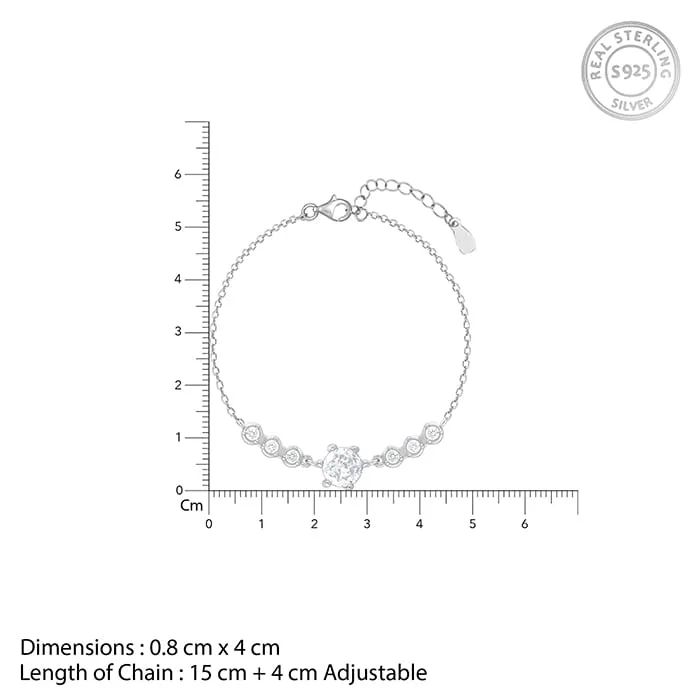 Silver Solitaire Grace Bracelet Giva