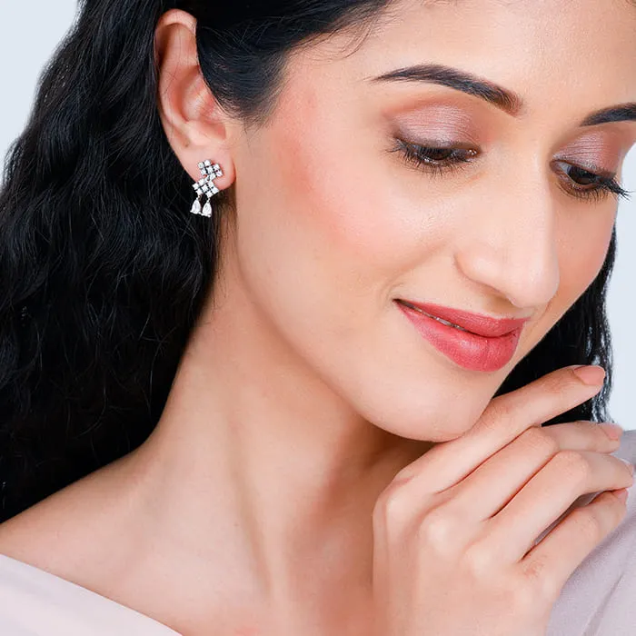 Silver Sparkling Star Earrings Giva
