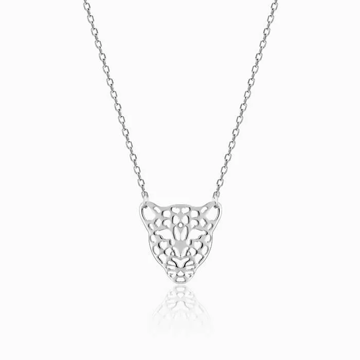 Silver The Big Cat Necklace Giva