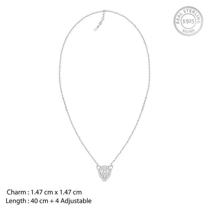 Silver The Big Cat Necklace Giva
