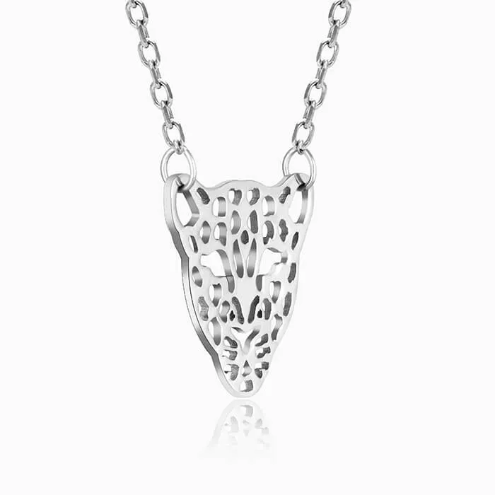 Silver The Big Cat Necklace Giva