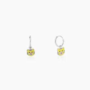 Silver Tiger Cub Kids Hoop Earrings (4-12 yrs) Giva