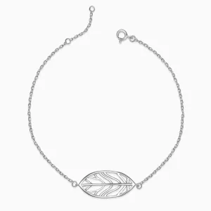 Silver Tranquil Leaf Bracelet Giva