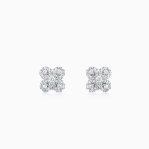 Silver Trendy Clover Earrings Giva