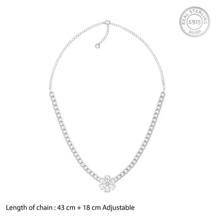 Silver Virtuous Flora Necklace Giva