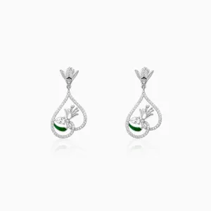 Silver White Musli Earrings Giva