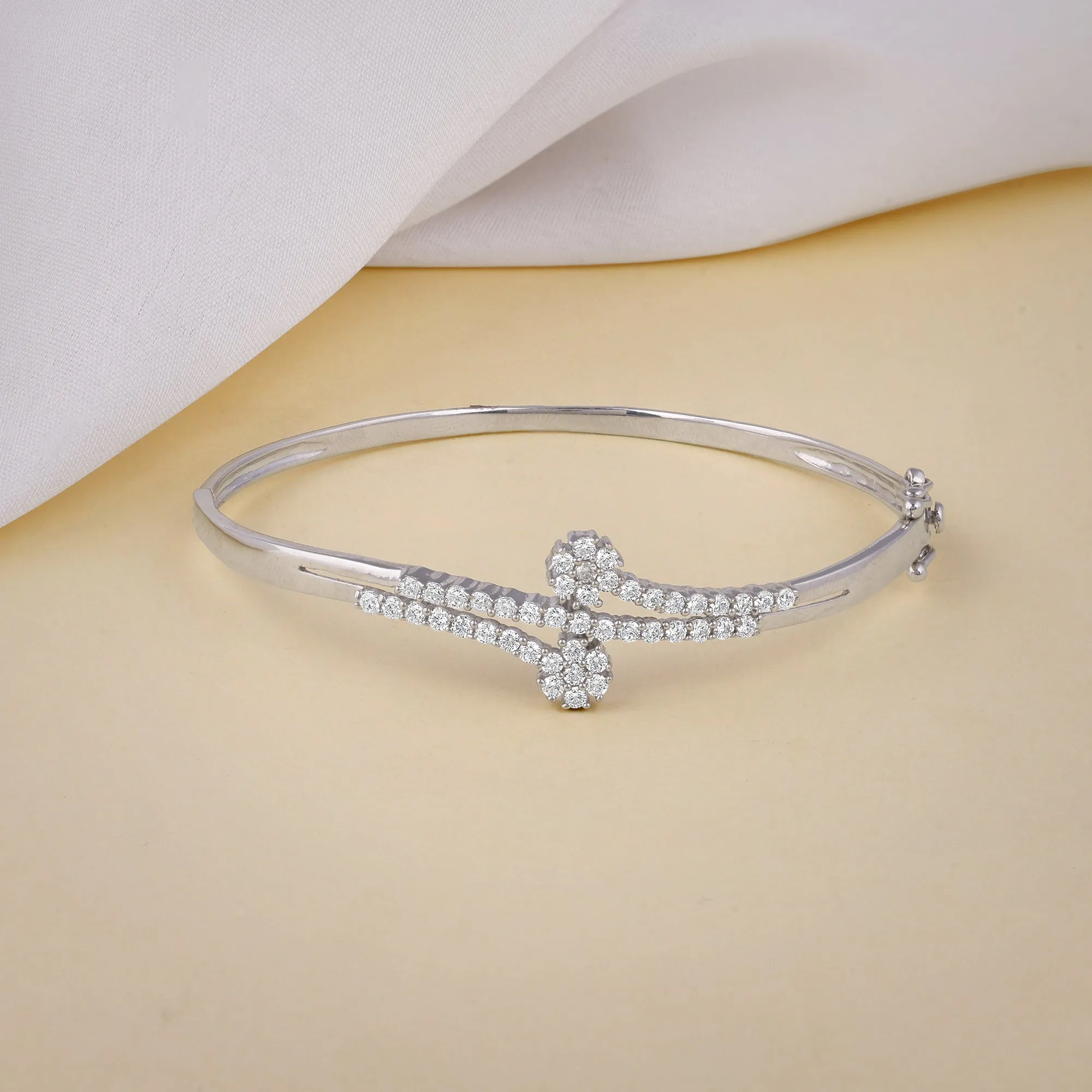 Silver You Sparkle Cuff Bangle Giva