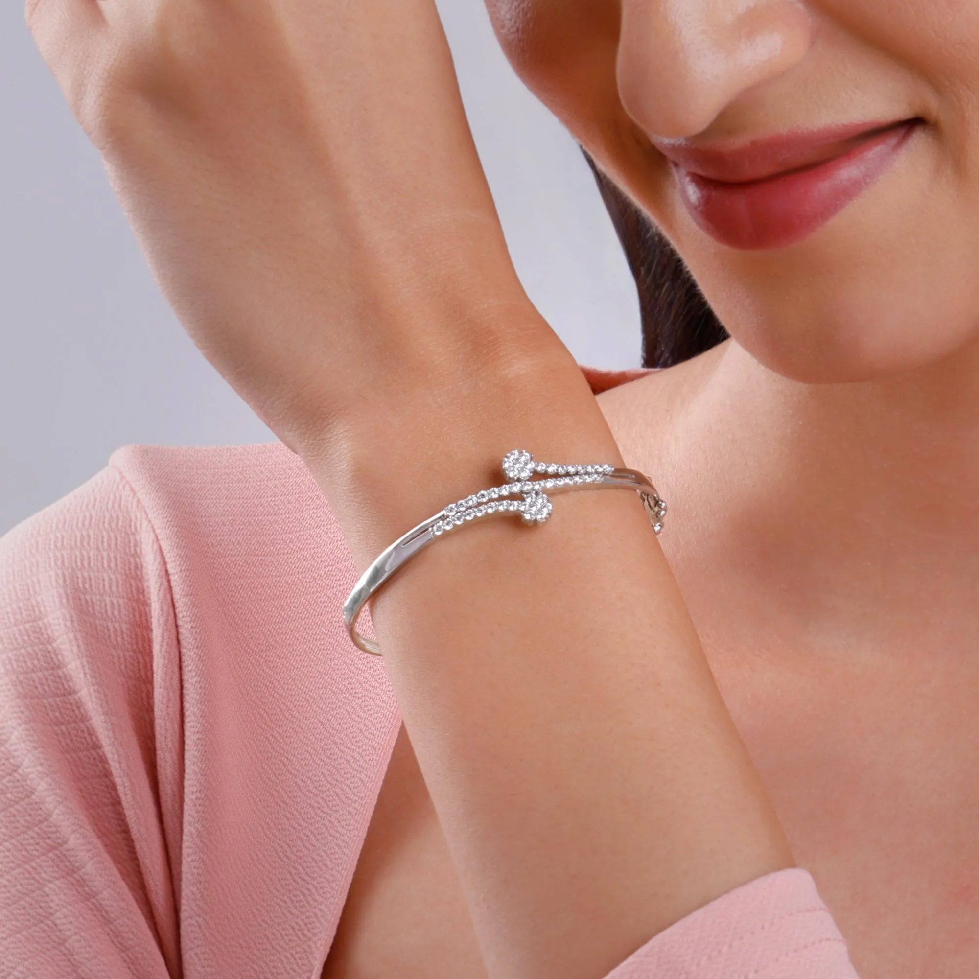 Silver You Sparkle Cuff Bangle Giva