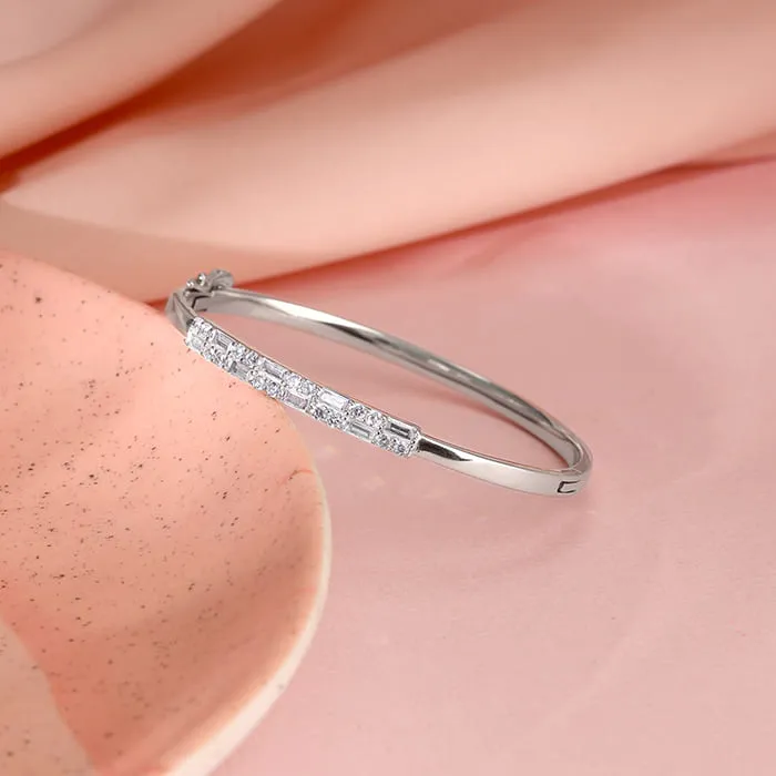 Silver Zircon Baguette Bracelet Giva