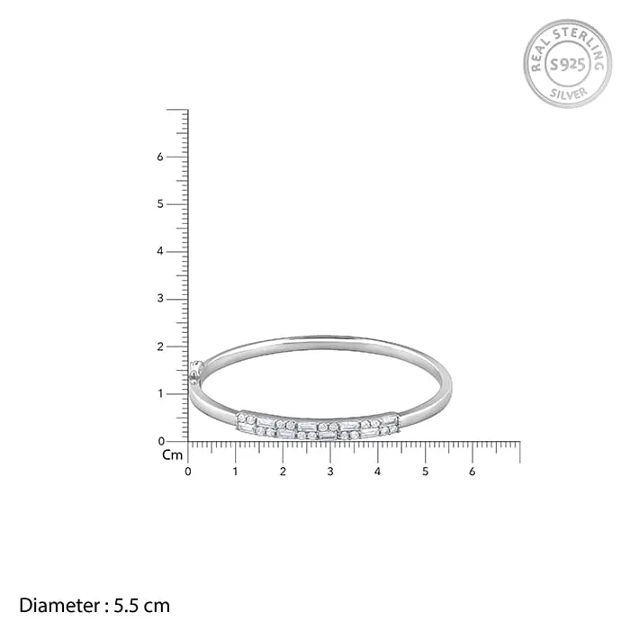 Silver Zircon Baguette Bracelet Giva