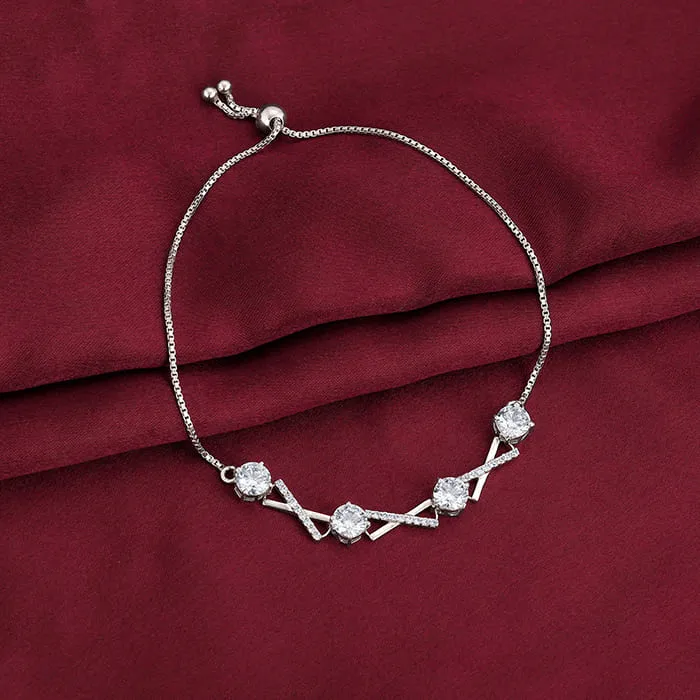Silver Zircon Excess Bracelet Giva
