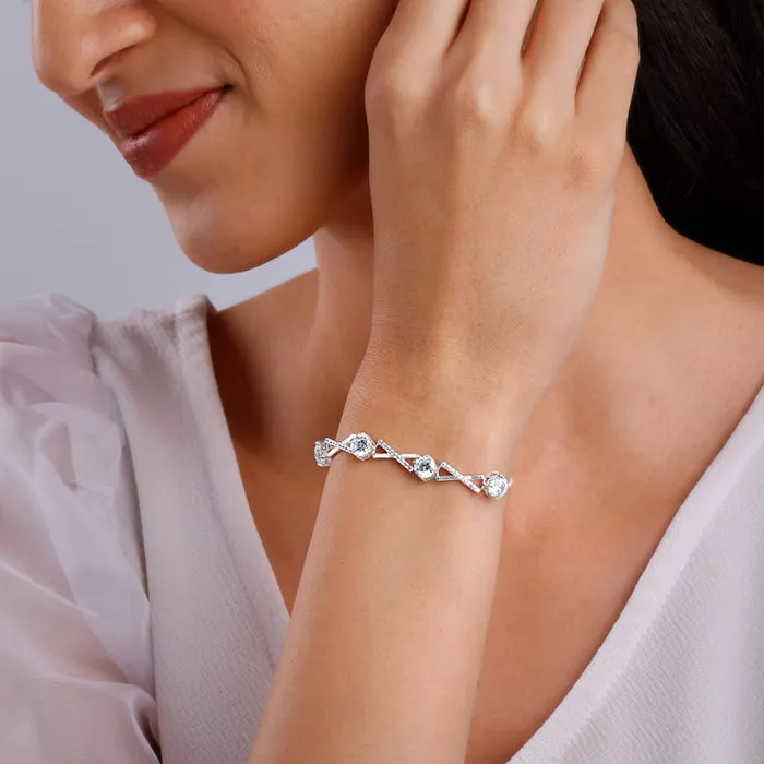 Silver Zircon Excess Bracelet Giva