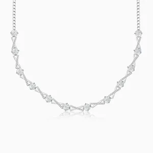 Silver Zircon Excess Necklace Giva