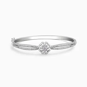 Silver Zircon Flower Bracelet Giva