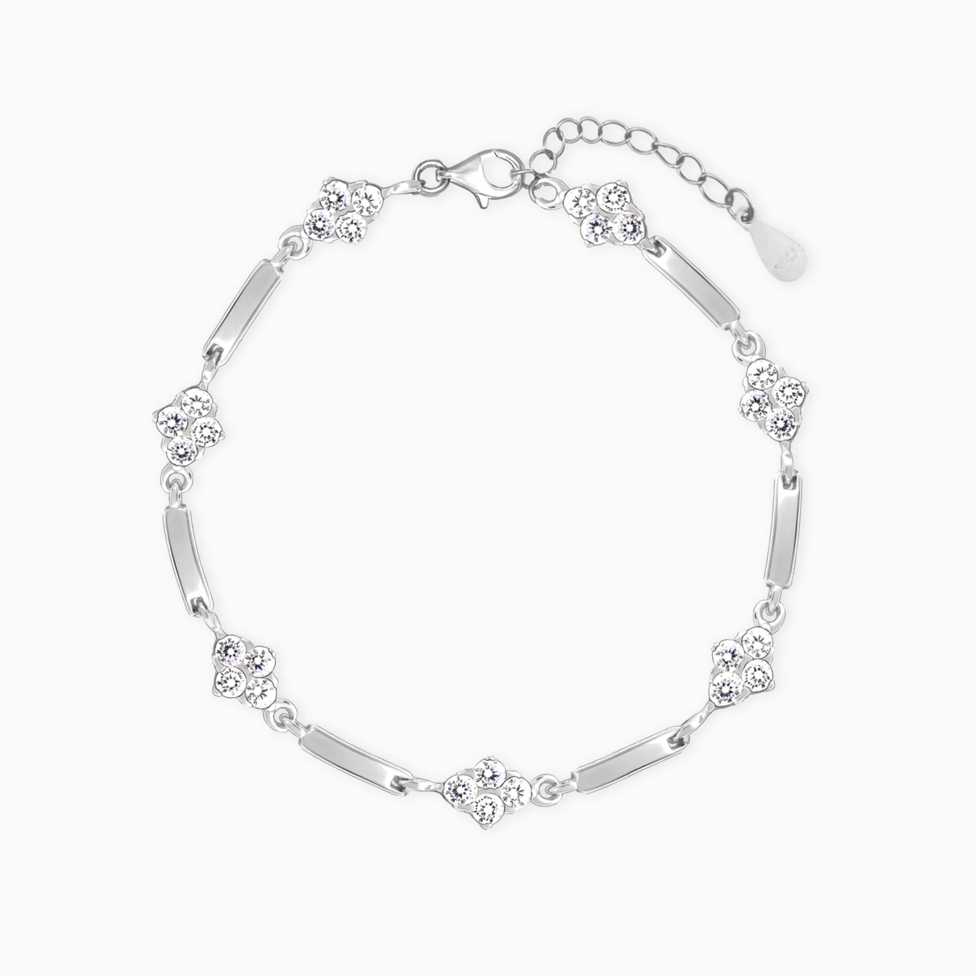 Silver Zircons Rhombus Bracelet Giva