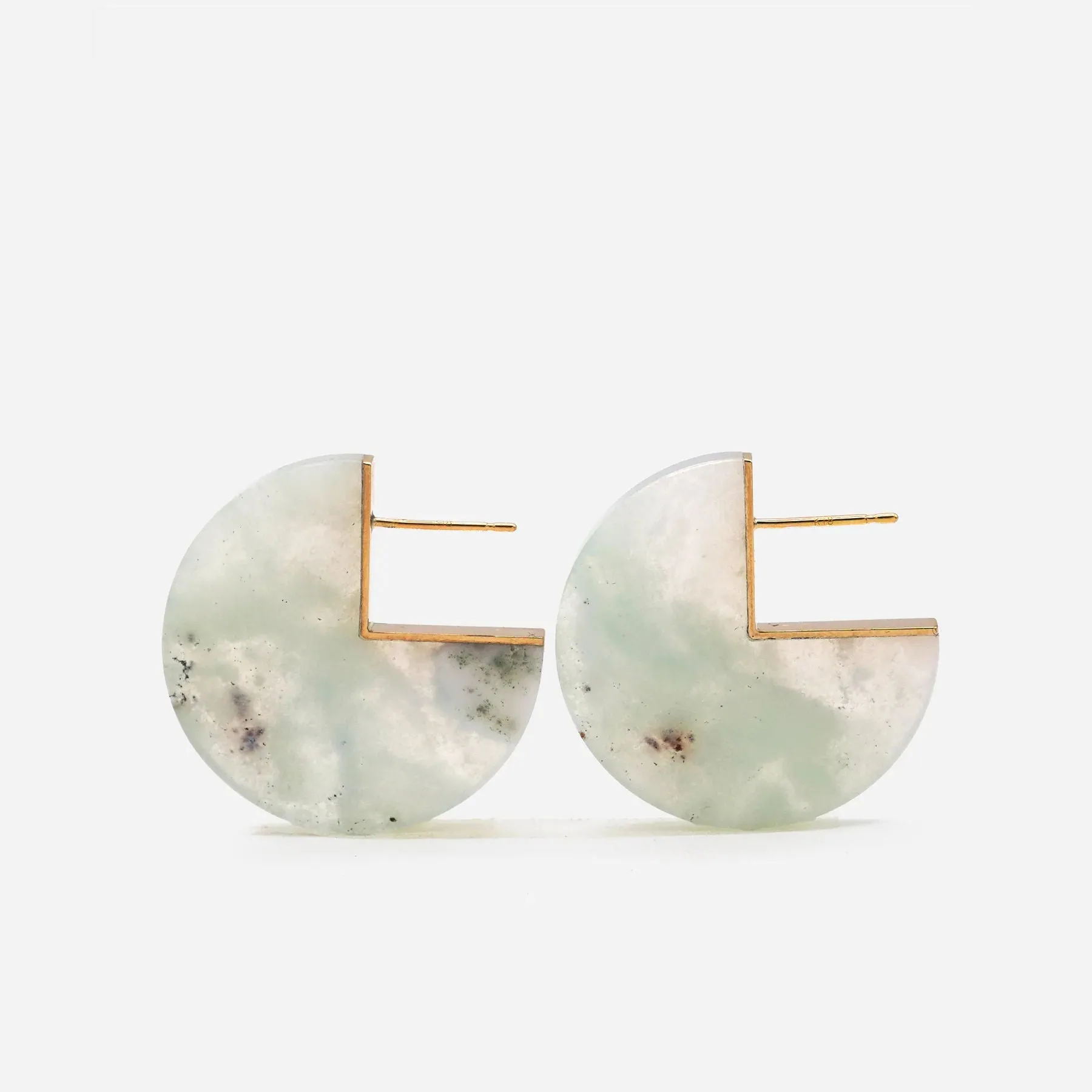 Slice 18K & 10K Gold Earrings w. Aquaprase