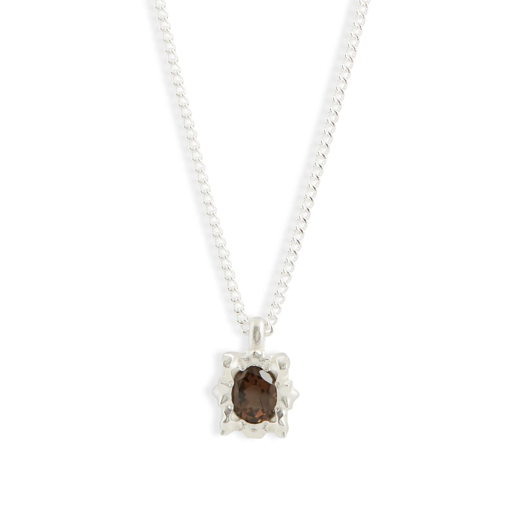 Solar Smokey Quartz Necklace Pieces of Eight