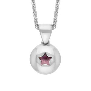 Sterling Silver Blue John Star Disc Necklace