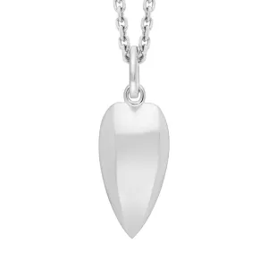 Sterling Silver Long Heart Necklace D