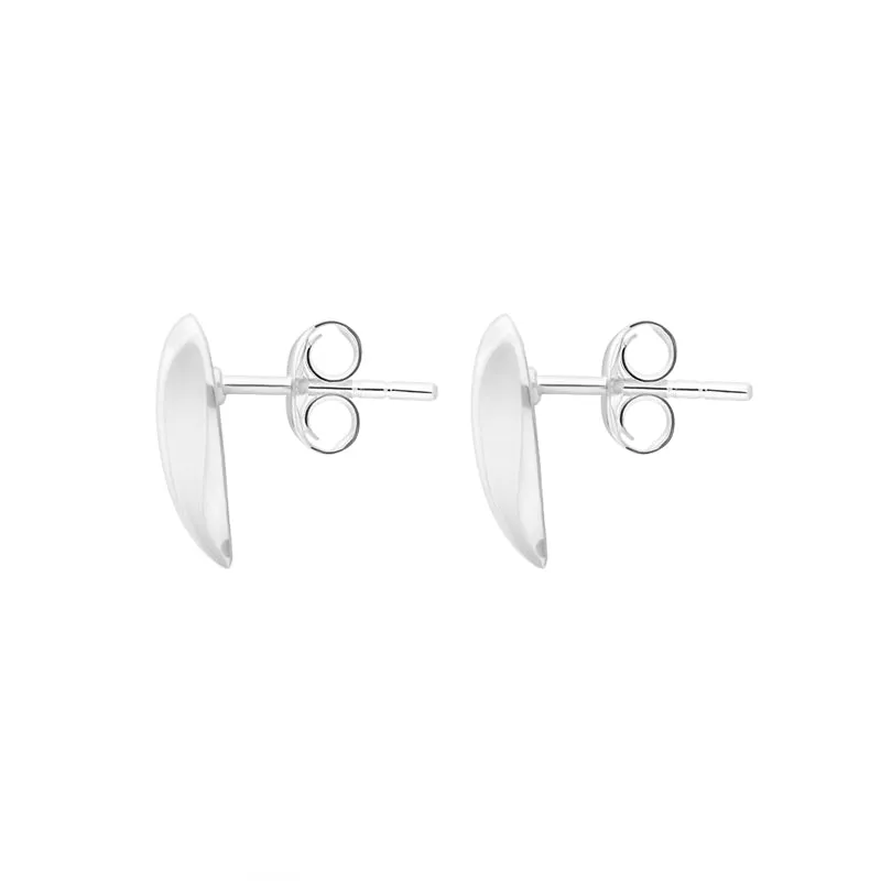 Sterling Silver Whitby Jet Heart Earrings