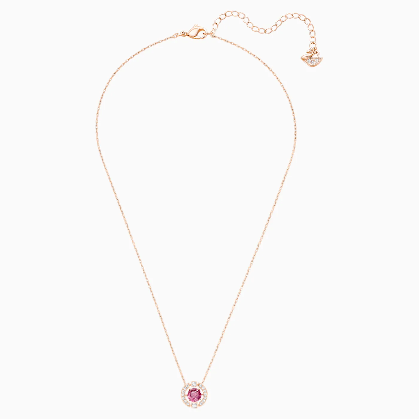 Swarovski Sparkling Dance Round Necklace White White One Size
