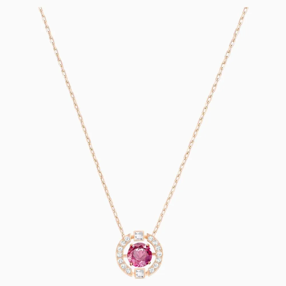 Swarovski Sparkling Dance Round Necklace White White One Size