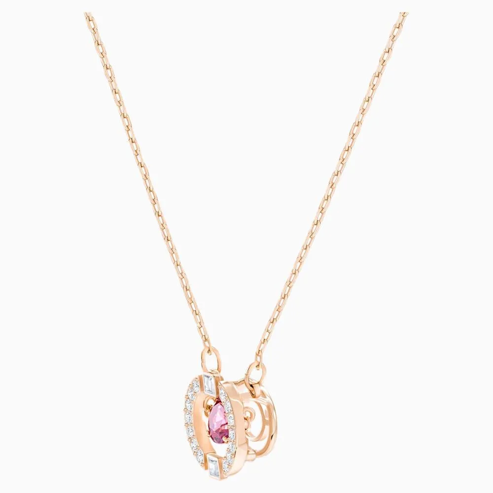 Swarovski Sparkling Dance Round Necklace White White One Size