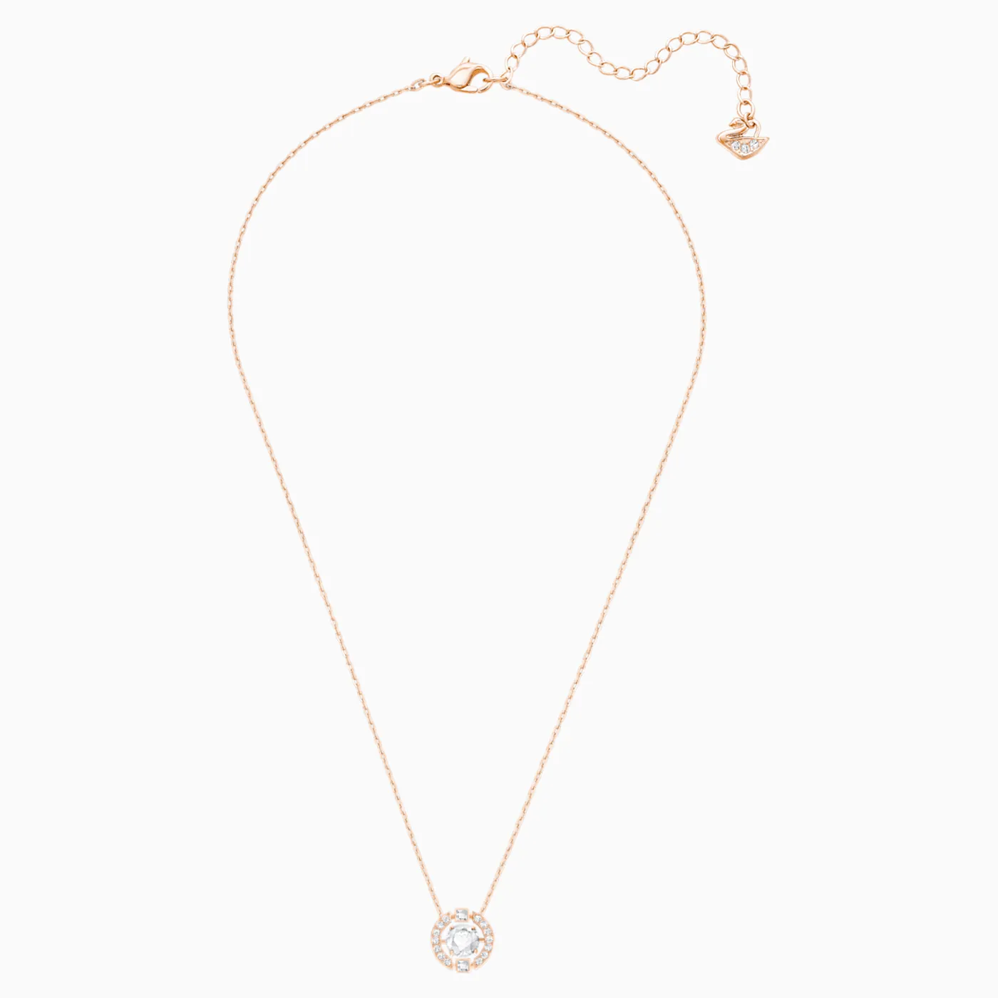 Swarovski Sparkling Dance Round Necklace White White One Size