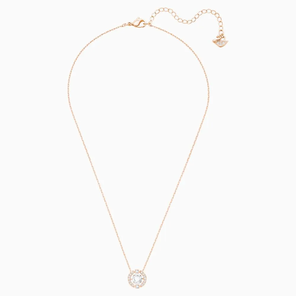 Swarovski Sparkling Dance Round Necklace White White One Size