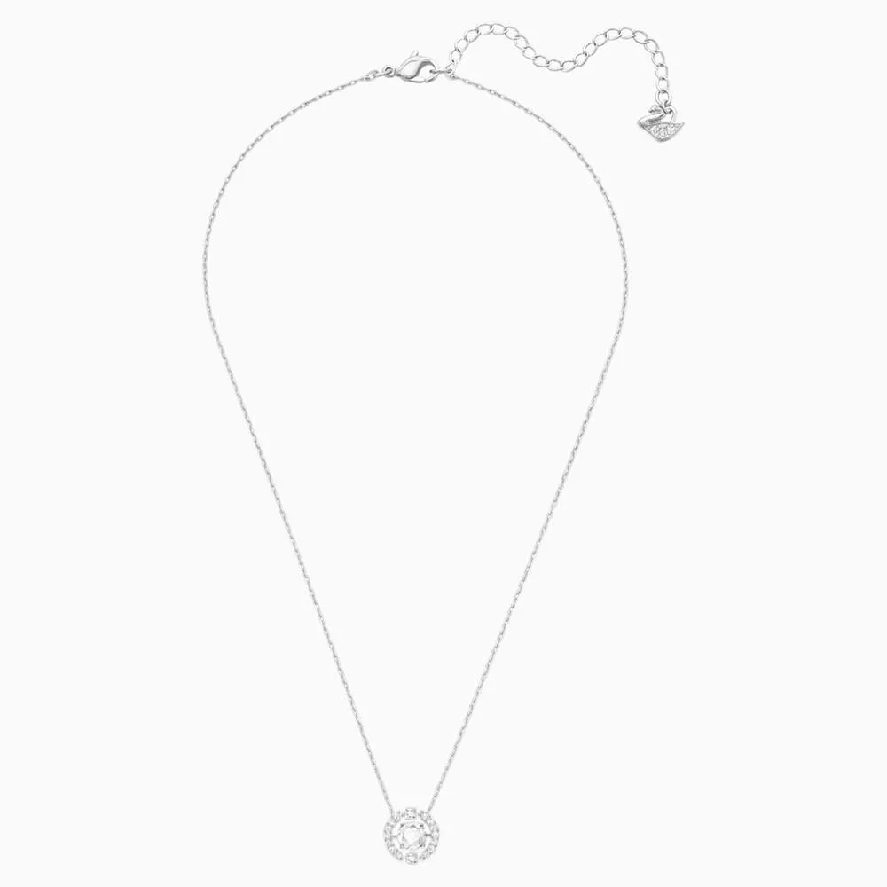 Swarovski Sparkling Dance Round Necklace White White One Size