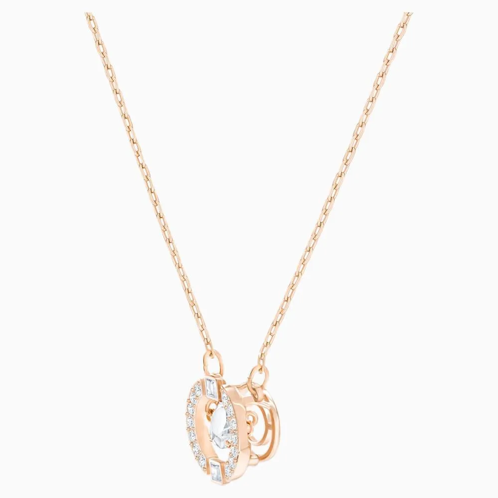 Swarovski Sparkling Dance Round Necklace White White One Size