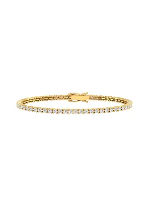Tennis 18K Gold Bracelet w. 94 Lab-Grown Diamonds