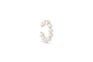 Threaded Pearl 14K Gold Ear Cuff