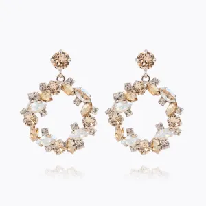 Thyra Earrings / Crystal / Golden Shadow Caroline Svedbom