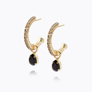 Tracy Loop Earrings / Jet Caroline Svedbom