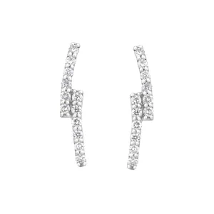 When Lightning Strikes 18K White Gold Stud w. Diamond