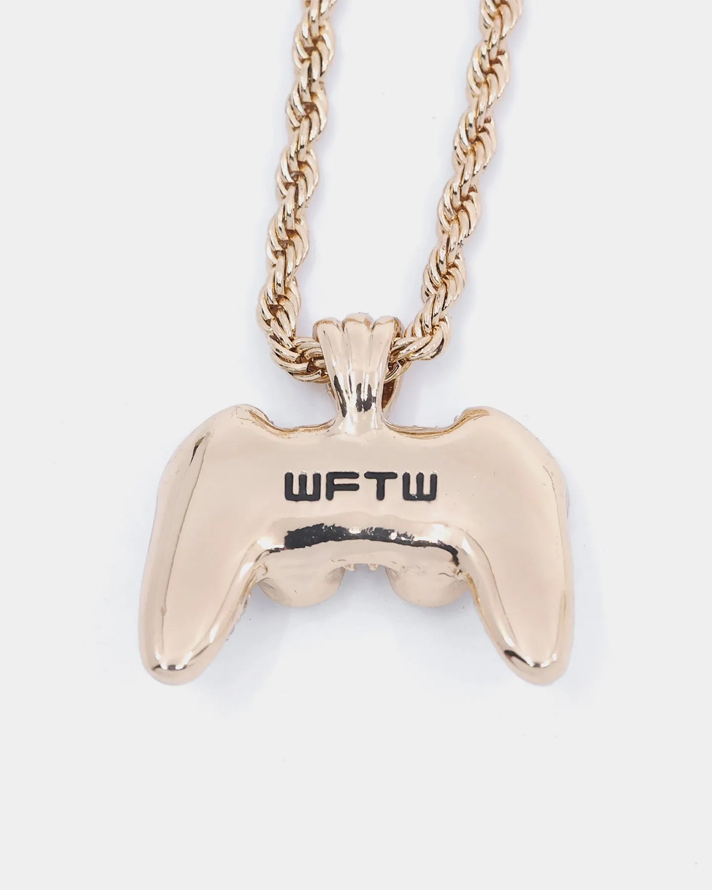 Wild For The Weekend Crystal Controller Pendant Necklace Gold