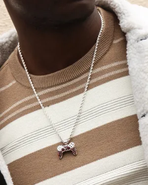 Wild For The Weekend Crystal Controller Pendant Necklace Silver