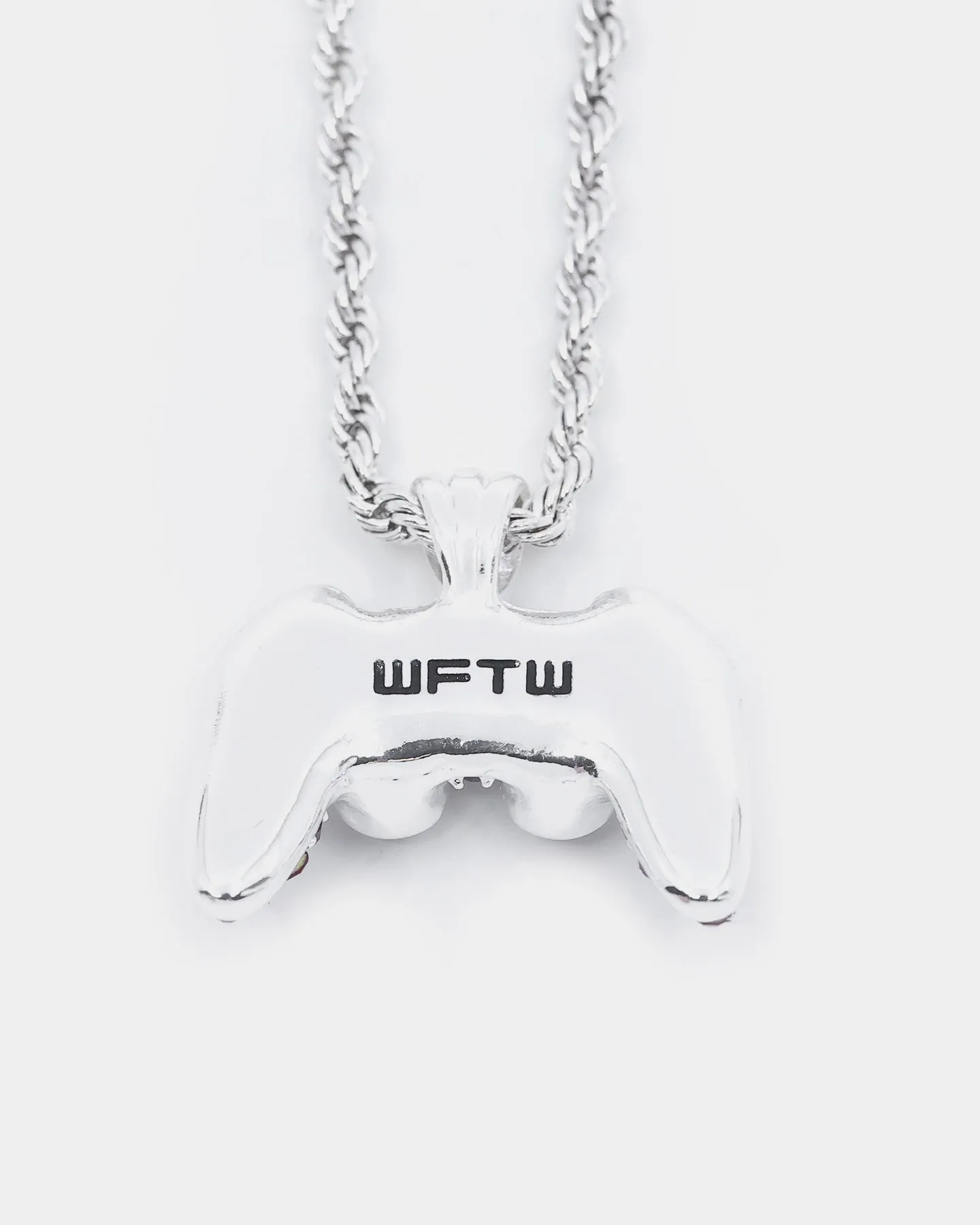 Wild For The Weekend Crystal Controller Pendant Necklace Silver