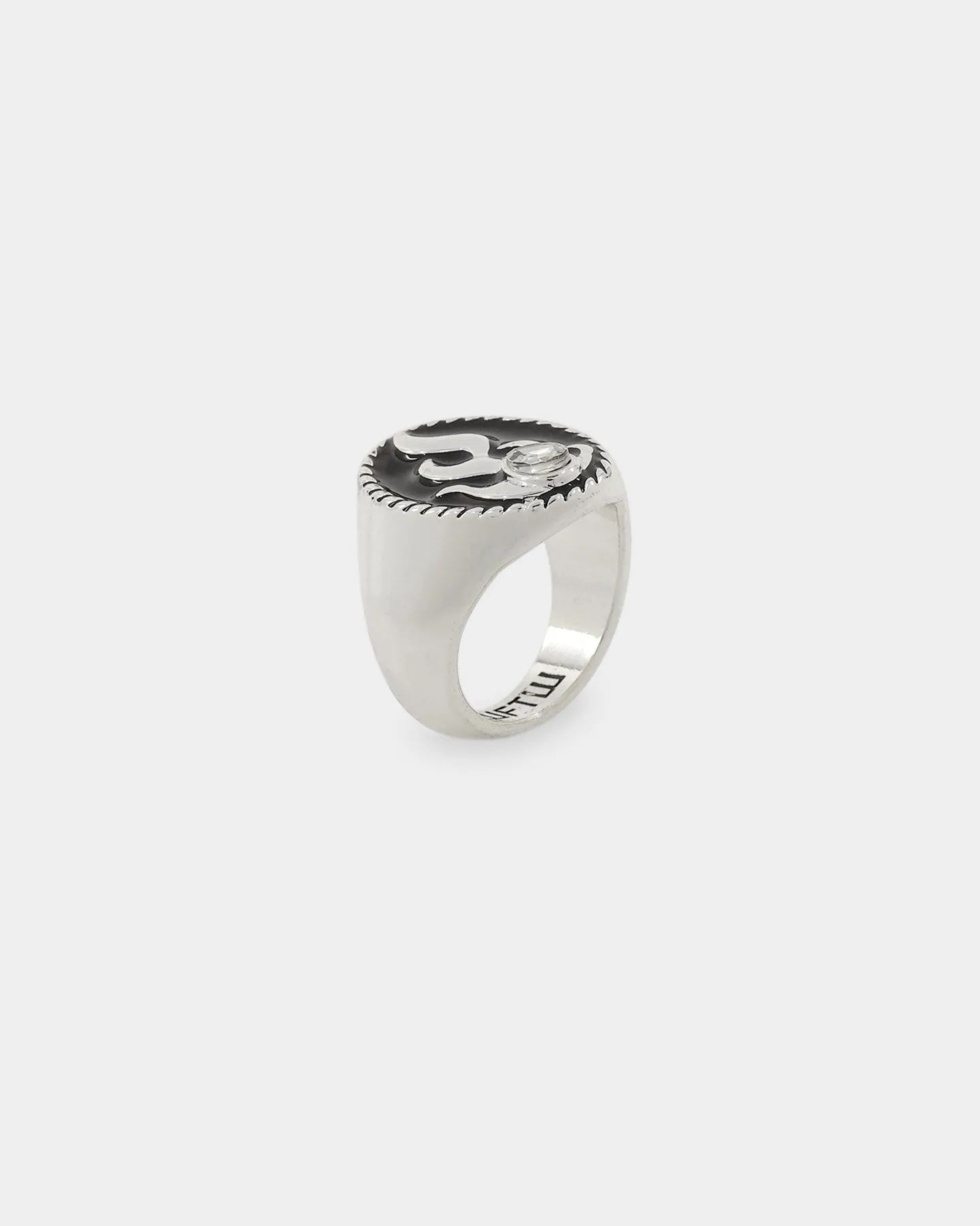 Wild For The Weekend Flame Signet Ring (Medium) Silver
