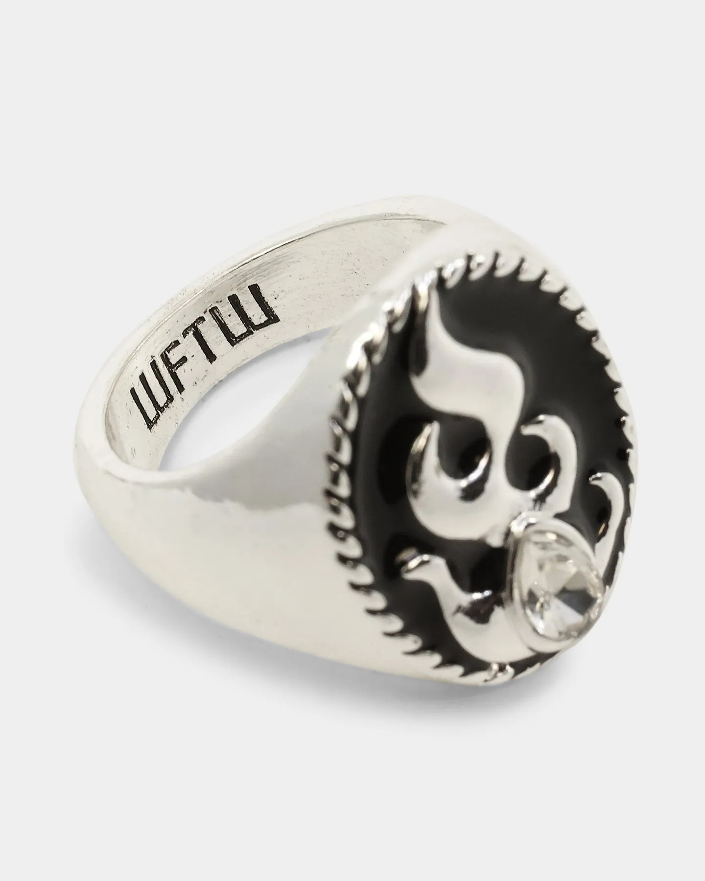 Wild For The Weekend Flame Signet Ring (Medium) Silver