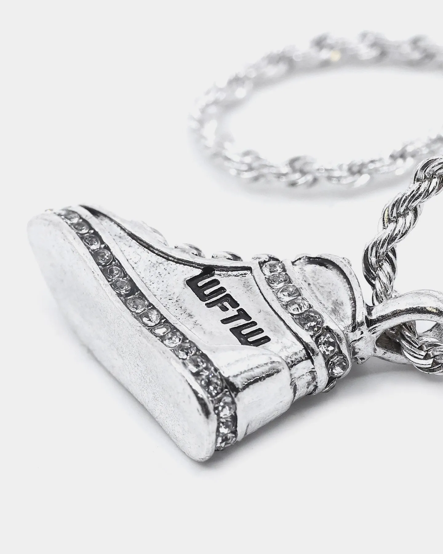 Wild For The Weekend High Top Pendant Necklace Silver