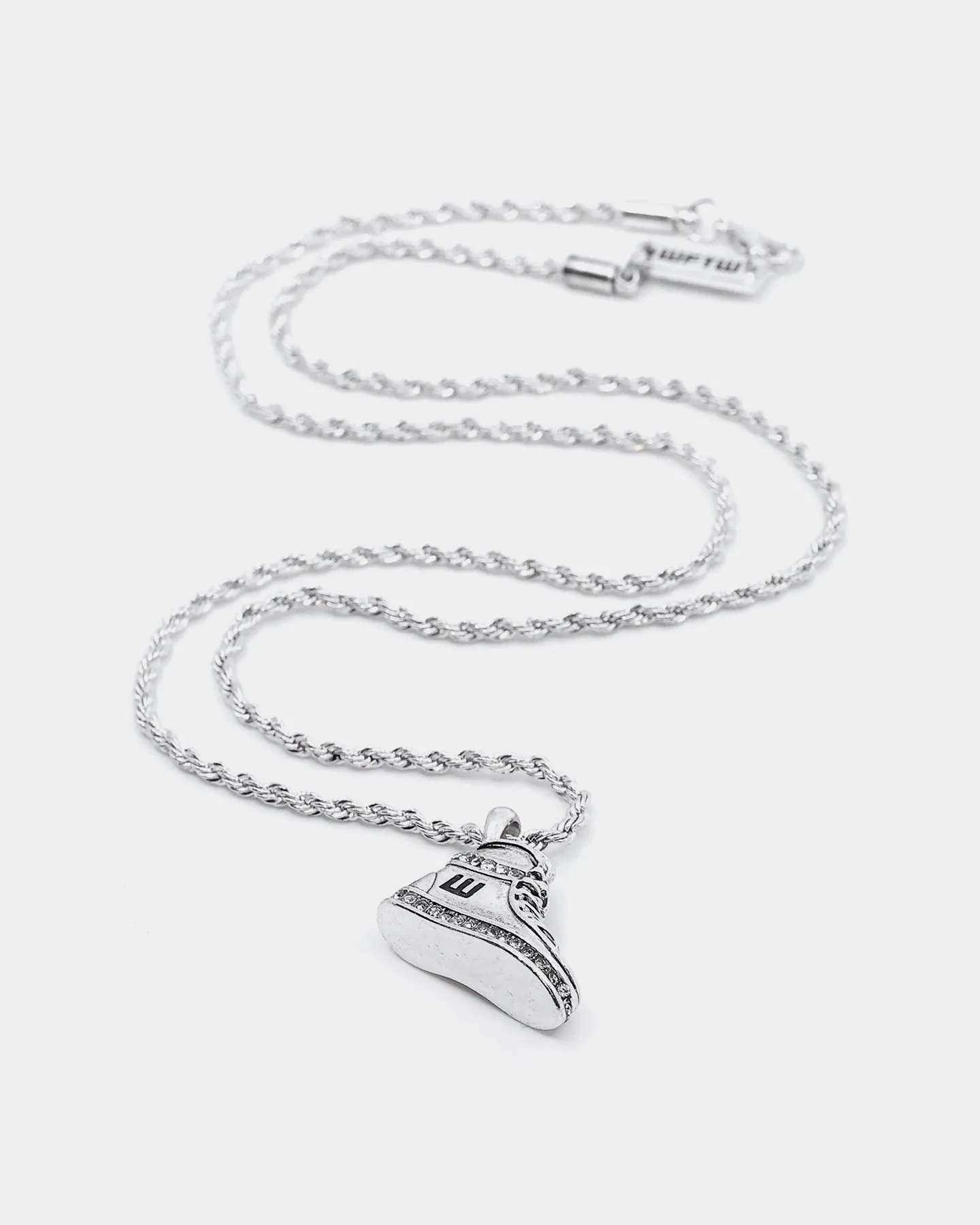 Wild For The Weekend High Top Pendant Necklace Silver